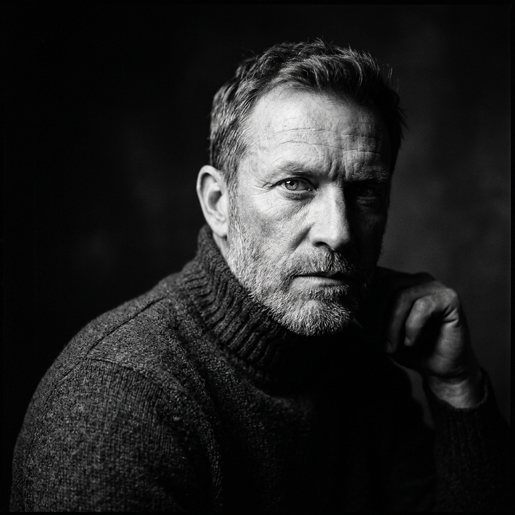 Black and white portrait