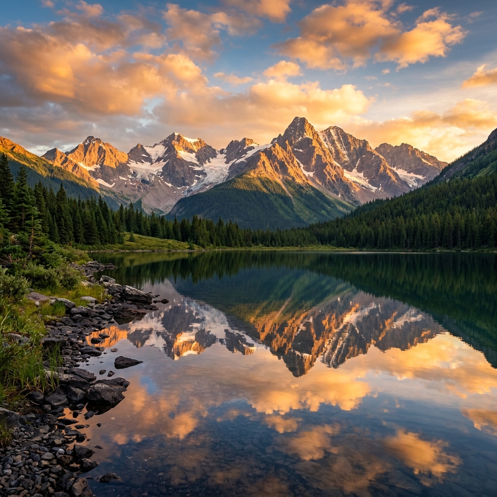 Golden hour landscape